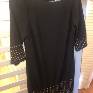 Black dress with gold studs super comfy